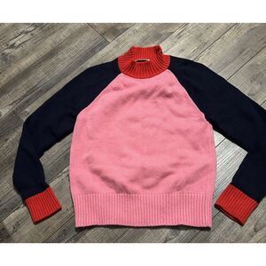 Boden Flora Sweater Wool Cashmere Blend Color Block Preppy Academia Comfy Cozy M